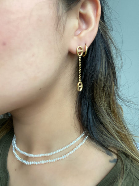 Oval Drop Earrings