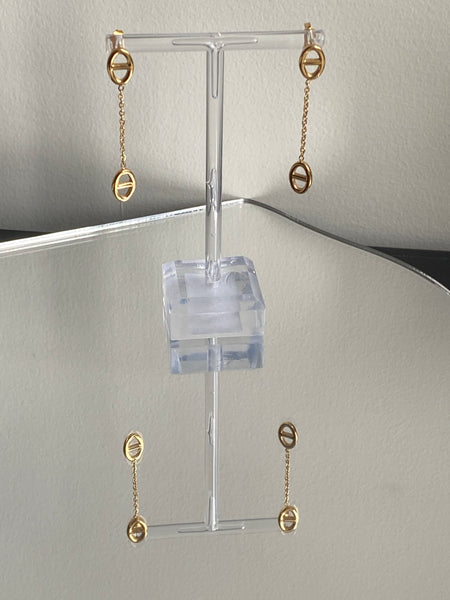 Oval Drop Earrings